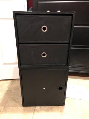 Black Furniture Icube Cu0203 2 Drawer Nightstand Home Kitchen Furniture