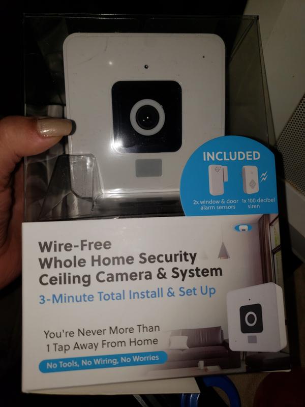 simplysmart whole home wire free security system, 1080p 360â° ceiling camera, 1 alarm, 2 window door sensors, easy installation, 24 7 app monitoring, Home Projector Wiring