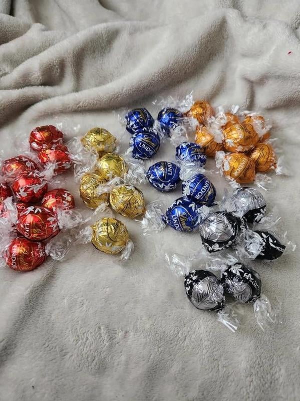 Lindt Lindor Mix Dark, Milk, White Chocolate Truffles Candy, 5.1