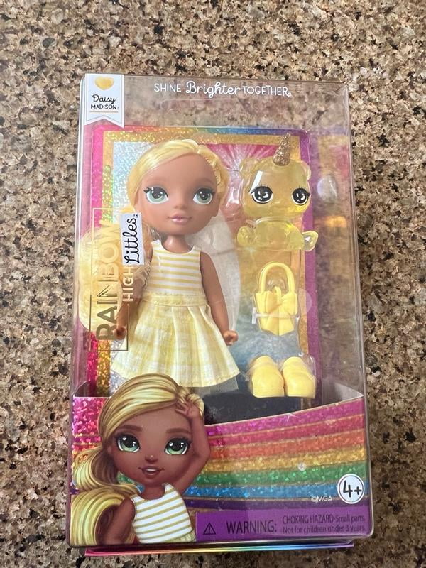Poupée RAINBOW HIGH Littles Daisy Madison – Mannequin Articulé De 14 Cm En Tenue Jaune, Avec Sac à Main Et Ourson Magique – Idéale Pour Les Enfants Et Les Collectionneurs