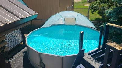 above ground pool Summer Escapes Pool Covers Reels