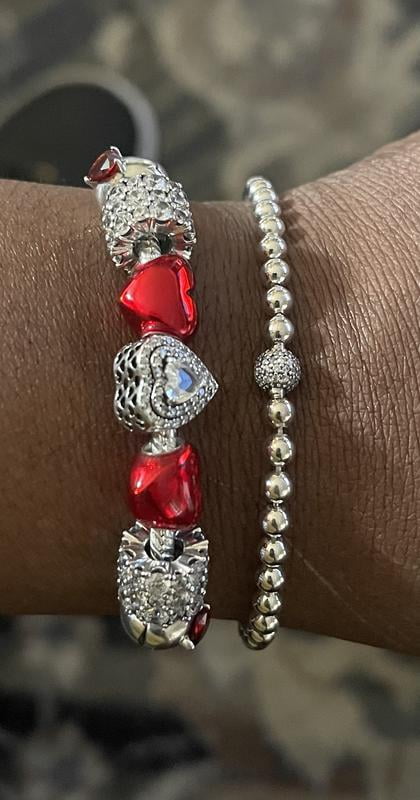 PANDORA Beads & Pave Bracelet Size 19 - 598342CZ-19