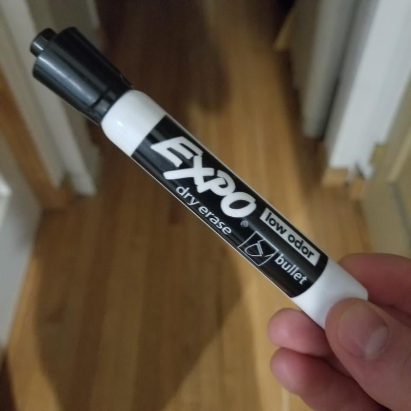 Low-Odor Dry-Erase Marker, Extra-Fine Bullet Tip, Black - The Sheridan  Commercial Co.