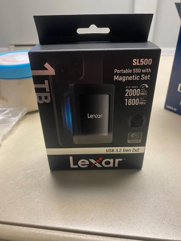 Lexar 1TB SL500 Portable SSD with Magnetic Set, High-Speed 2000MB