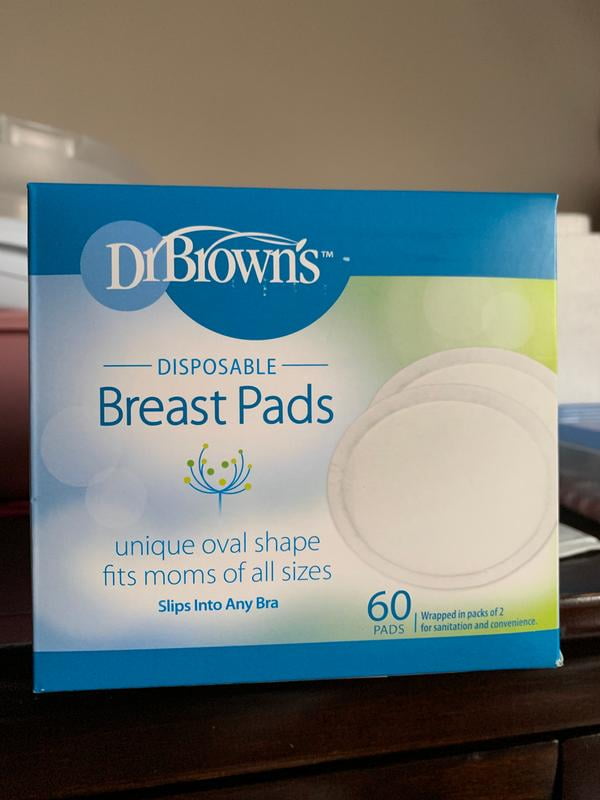 Dr. Brown's Disposable One-Use Absorbent Breast Pads for Breastfeeding and  Leaking - 60pk