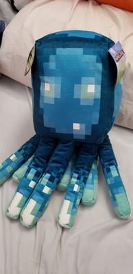 Minecraft Squid Glow In The Dark Blue Pillow Buddy 1 Piece Walmart Com Walmart Com