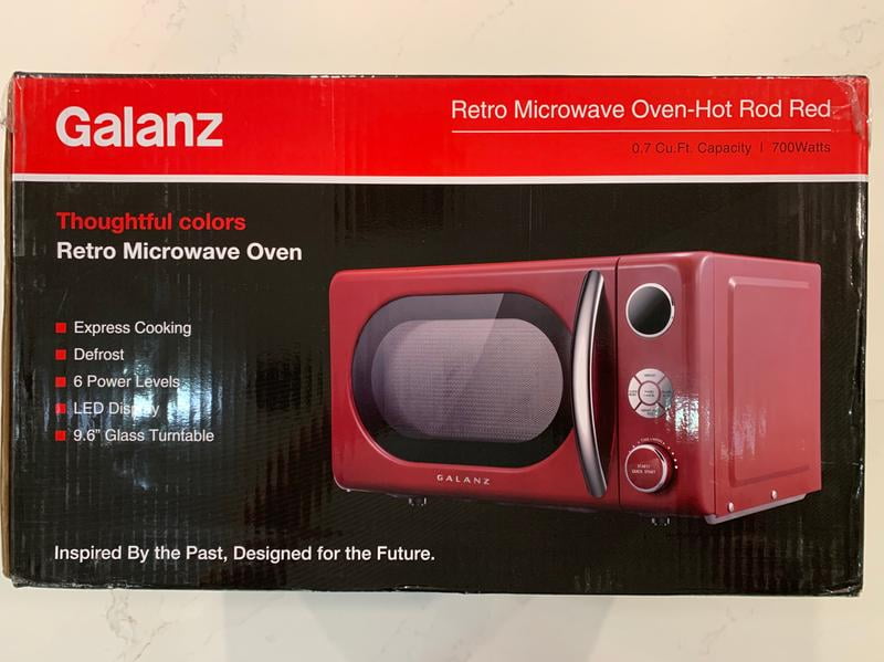 Galanz GLCMKZ07GNR07 galanz gLcMKZ07gNR07 Retro countertop Microwave Oven  with Auto cook & Reheat, Defrost, Quick Start Functions, Easy clean with gl