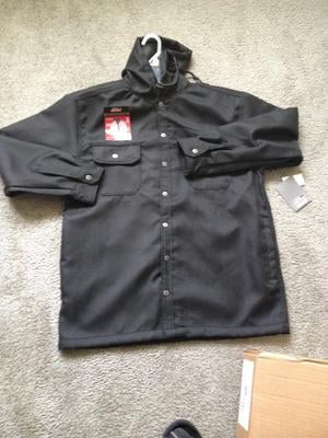 Twill Polar Fleece Lined Shirt Jacket 