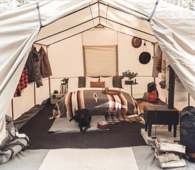 Ozark Trail North Fork 12 X 10 Outdoor Wall Tent With Stove Jack Sleeping Capacity 6 Walmart Com Walmart Com