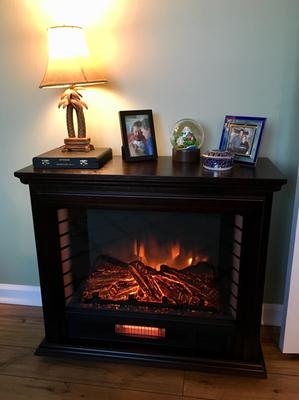 Sheridan Mobile Infrared Fireplace In Cherry Walmart Com Walmart Com