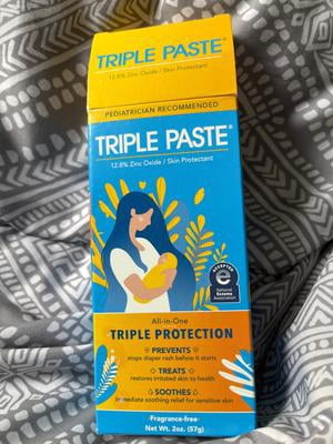 Triple Paste Diaper Rash Cream, Hypoallergenic Medicated Ointment