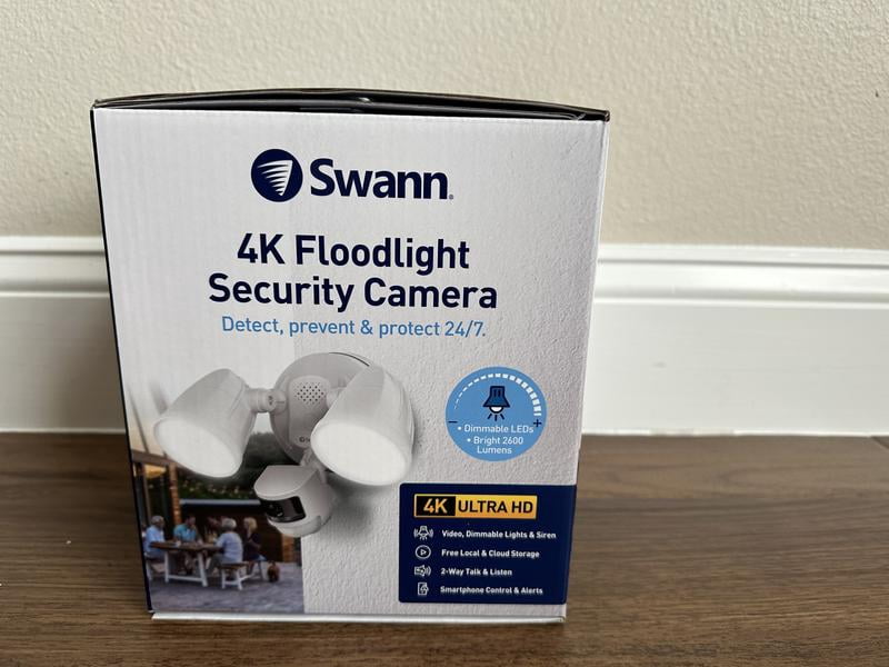 Swann 4K UHD Outdoor Home Security System, Wired Power Floodlight