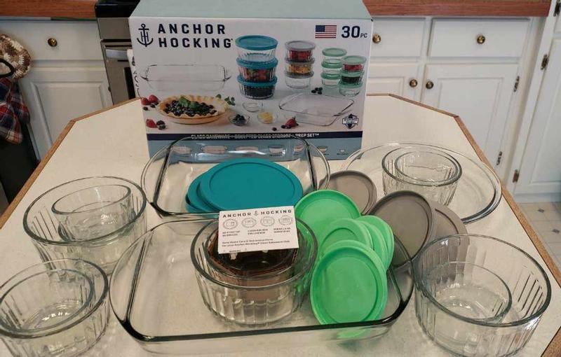 Anchor Hocking 30 Piece Glass Food Storage Containers & Glass