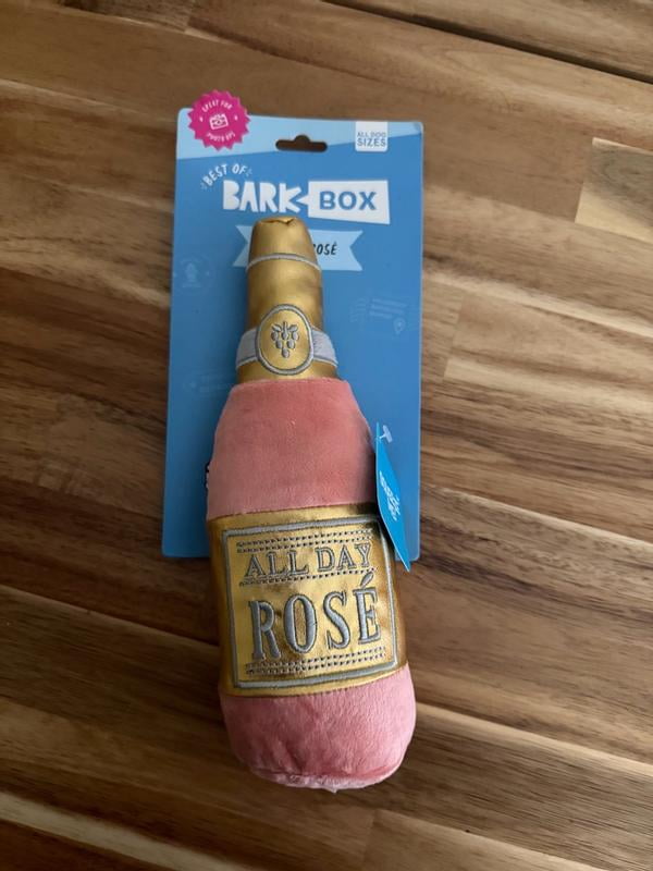 barkbox rose toy Bark Box All Day Rose Squeaky Bottle Plush Toss & Play Dog Toy main image 1