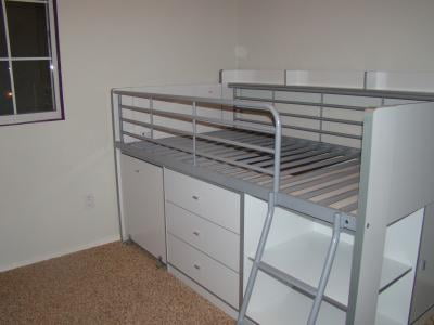 Charleston Storage Loft Bed With Desk White Walmart Com