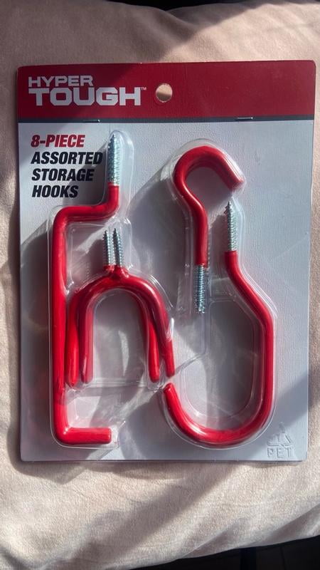 Hyper Tough Vinyl Coated Storage Hooks Set for Garage Organization