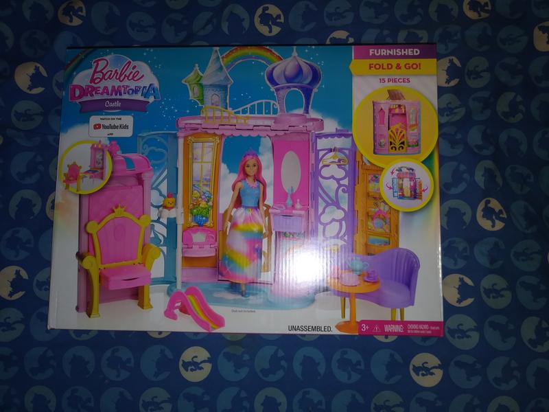 barbie dreamtopia fairy fold away castle