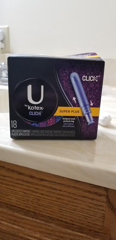 U By Kotex Click Compact Tampons Super Plus Unscented 16 Count Walmart Com Walmart Com