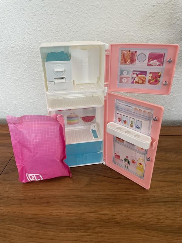 Real Littles Desktop Caddy, Mini Pink Fridge with 20+ Stationery
