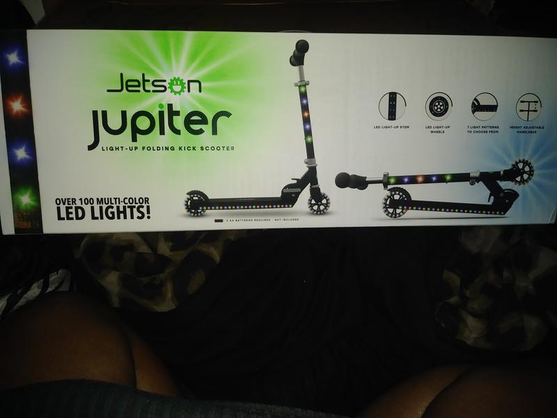 jupiter light up folding kick scooter