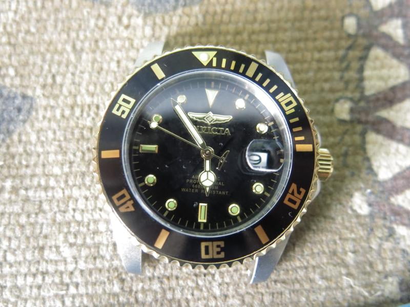 Invicta Men's Pro Diver Automatic 44mm Two Tone, Black dial