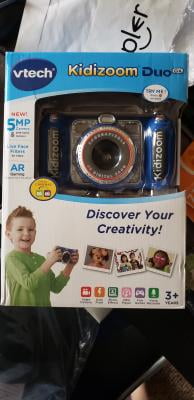 vtech kidizoom duo dx digital selfie camera with mp3 player, blue 