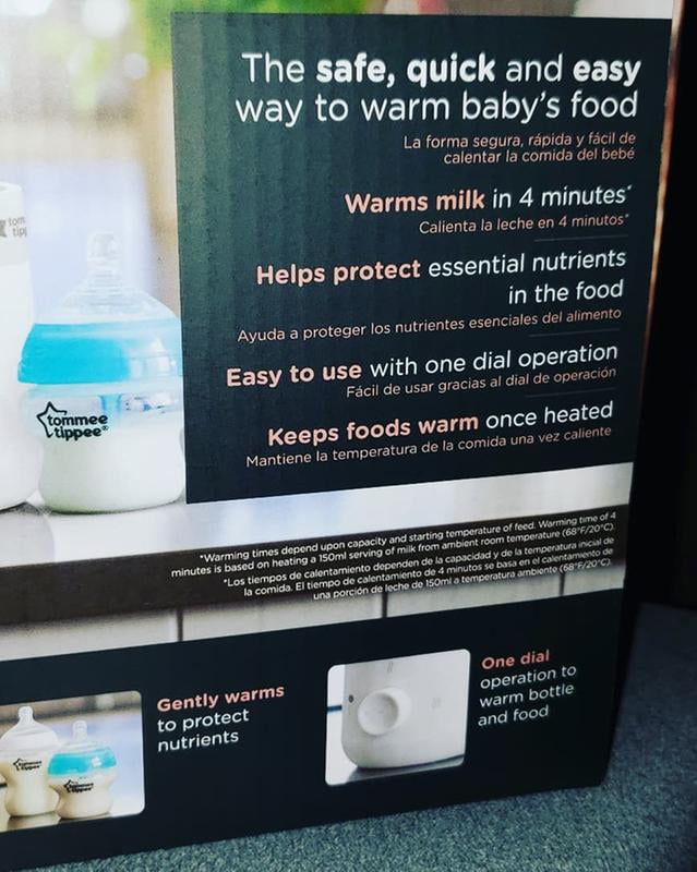 tommee tippee bottle warmer temperature