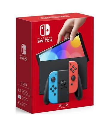 Nintendo Switch (OLED model) w/ Neon Red & Neon Blue Joy-Con