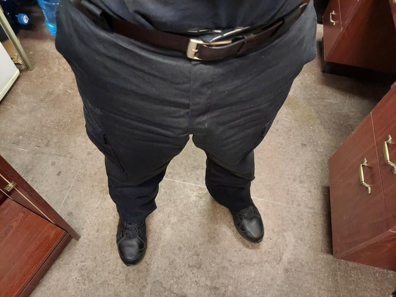 Pantaloni dalla vestibilità rilassata in cotone e lino - Blu scuro