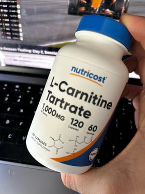 Nutricost L-Carnitine Tartrate Amino Acid Supplement, 500mg, 120 Capsules (60 Servings)