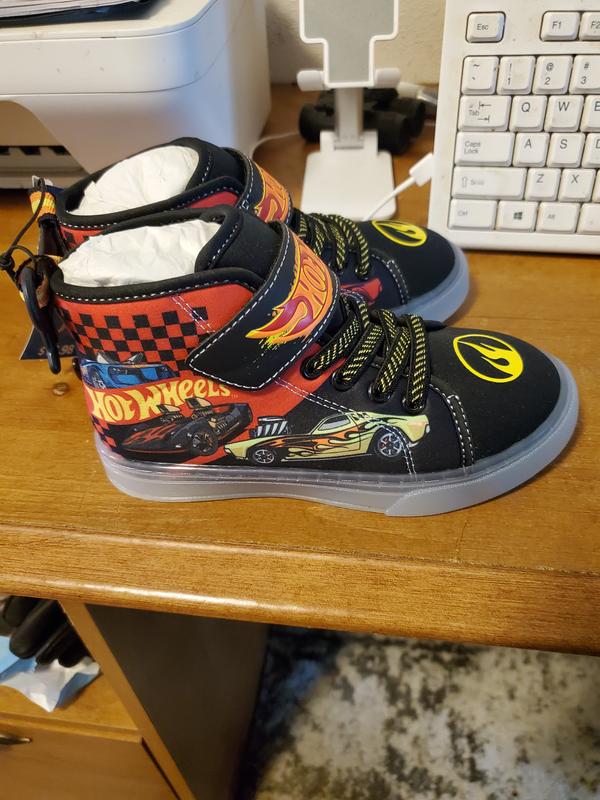 Mattel Hot Wheels Boys Light Up High Top Sneakers - Walmart.com