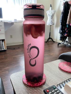 ミネラルウォーター Life Essence Infinite Life Series 600ml Live Infinitely 34 Oz Gym Water Bottle with Time Marker, Fruit