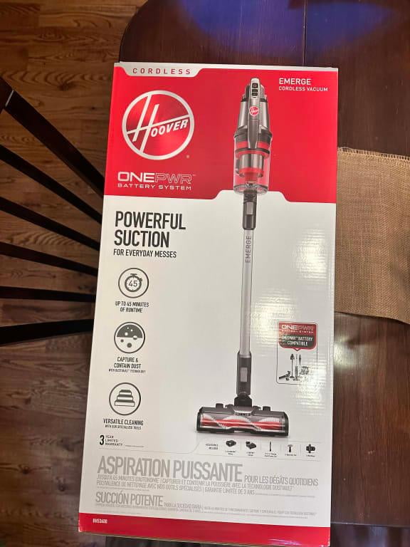 Hoover Onepwr Emerge Pet Cordless Stick Vacuum with All Terrain Dual Brush Roll Nozzle, Bh53602v, Gray