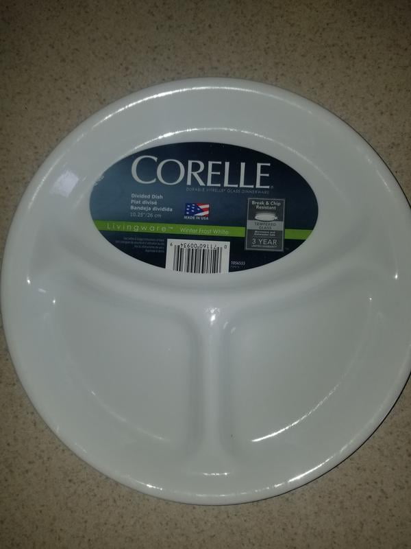 10.25 Divided Dish - Winter Frost White, Corelle