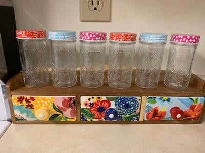 🌻The Pioneer Woman SPICE RACK w/6 WILDFLOWER WHIMSY Decorative Jars NEW in  Box