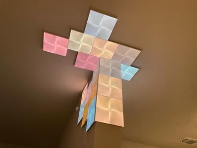 Nanoleaf Canvas Smarter Kit, RGB LED Square Wall Light Panels, 9