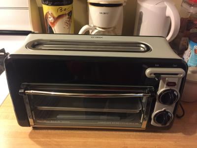 Hamilton Beach 22722 Toastation Toaster Oven w/Wide 2 Slice Toaster Combo,  Red 