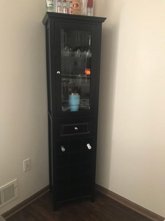 Winsome Wood Burgundy Wine Display Tower Black Finish Walmart Com