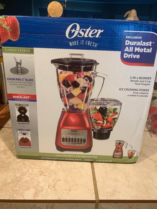 Oster Duralast Classic 2-In-1 6 Cup Kitchen Blender And Chopper