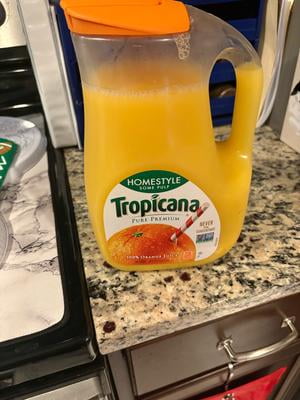 Tropicana Pure Premium Homestyle Orange Juice, Some Pulp, 100