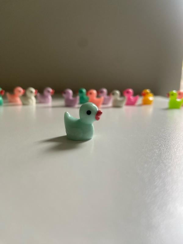 Micro Resin Mini Ducks 50 Pieces in Mesh Bag, Party Toys DIY Craft
