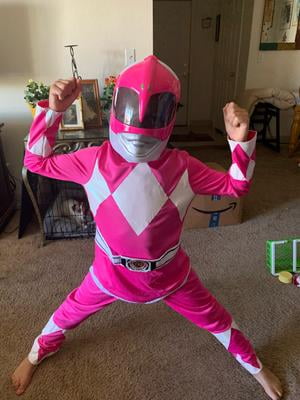 Disguise Pink Ranger Deluxe Kinderkostüm – Pink, Größe 4-6x, Inkl. Maske & Accessoires