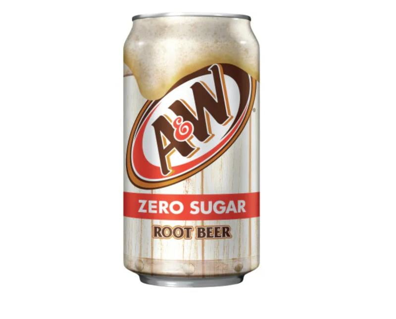 A&W Zero Sugar, Caffeine Free, Vanilla Root Beer Soda, 12 fl oz