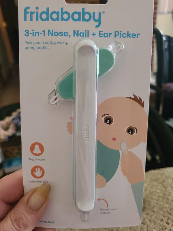  Frida Baby 3-in-1 Nose, Nail + Ear Picker by Frida Baby the  Makers of NoseFrida the SnotSucker, Safely Clean Baby's Boogers, Ear Wax &  More : Baby