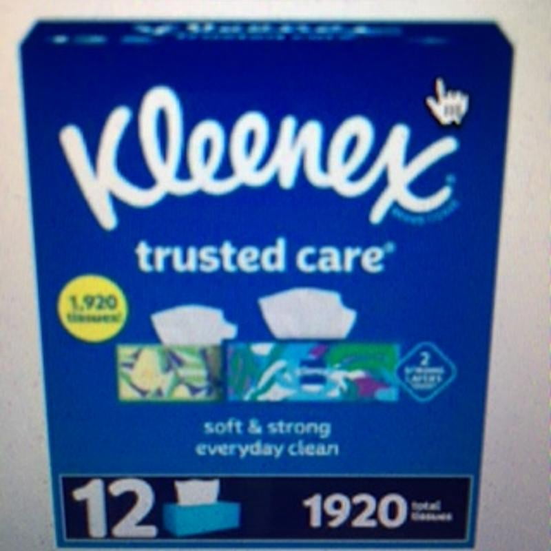Bulk Kleenex Trusted Care 2-ply Facial Tissues, 160 Tissues per