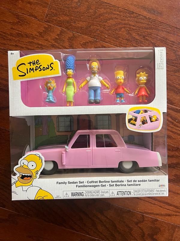 The Simpsons ファミリーセダンセット Jakks Pacific The Simpsons Family Sedan Set with 2.5-inch figures