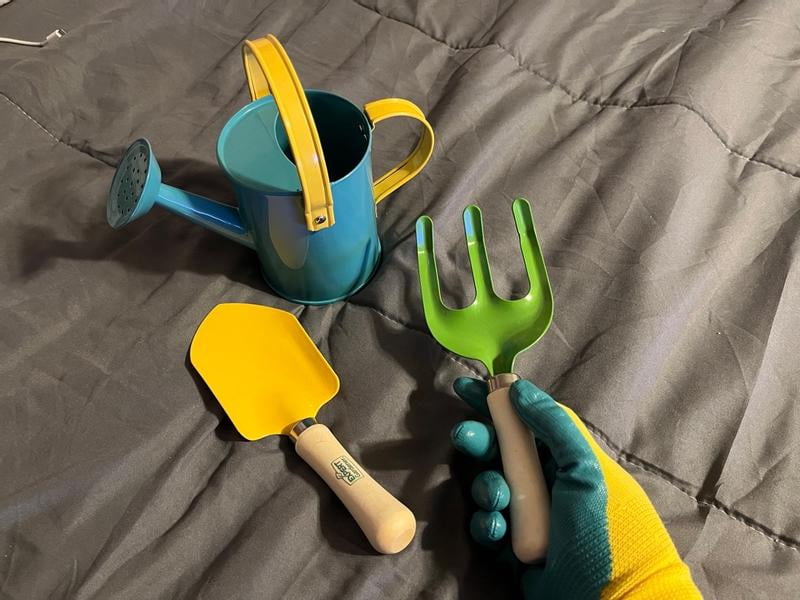 Expert Gardener 4-Piece Kids Gardener Tools, Metal Tool Heads with