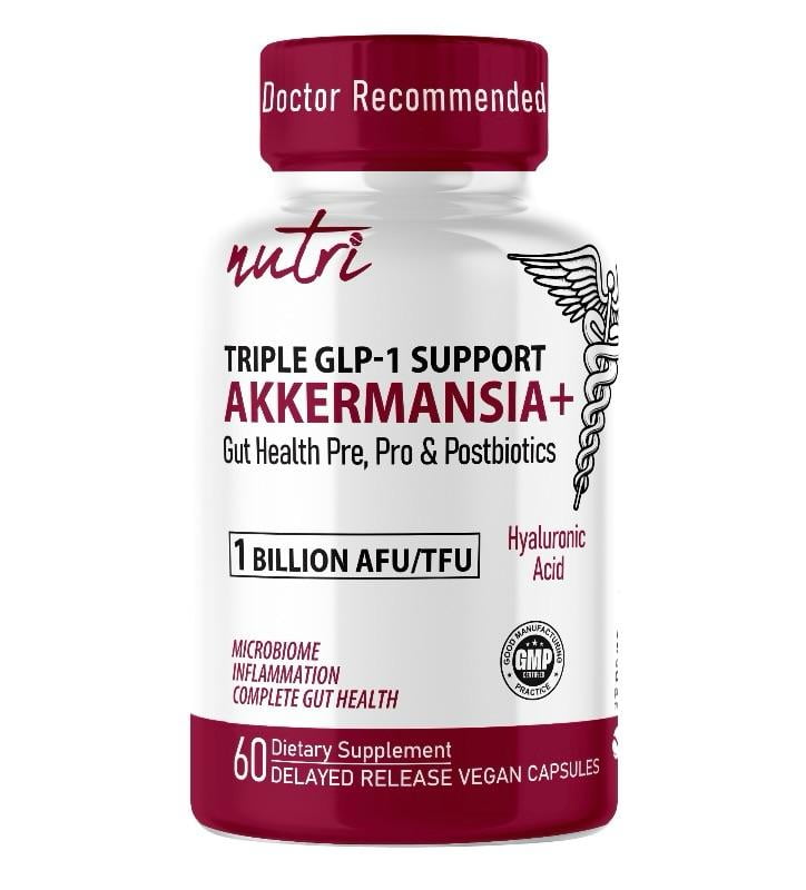 nutri glp-1 gut Nutri Akkermansia+, 60 Delayed Release Vegan Capsules