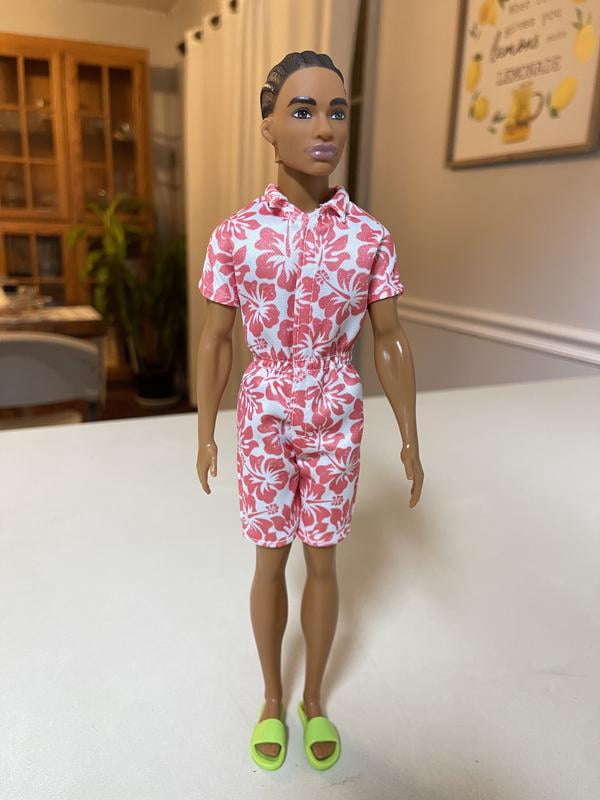 Barbie Fashionistas Ken Doll 235 in Hawaiian Print Jumpsuit with