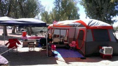 Ozark Trail 16 X 16 Instant Cabin Tent Sleeps 12 Walmart Com